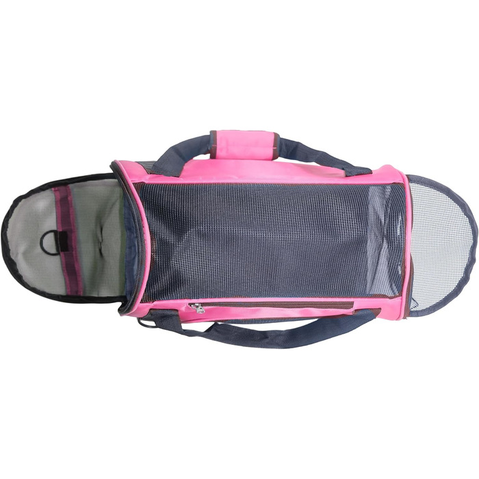 Транспортна сумка для тварин, схвалена авіакомпаніями, для середніх та маленьких котів, цуценят, кошенят, собак/котів, сумка для подорожей з тваринами (рожева, M)