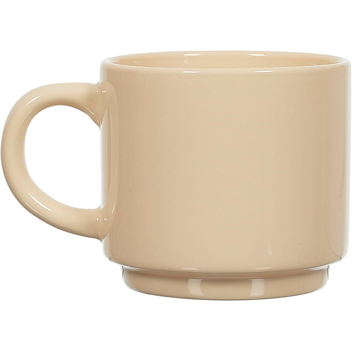 Набір келихів HOME DECO FACTORY KA0500 (4 шт.) з підставкою, кераміка, бежевий, коричневий, чорний, білий