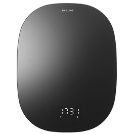 Кухонні ваги Zwilling Enfinigy з цифровим дисплеєм, функцією тарування, до 10 кг, USB-зарядка, чорного кольору