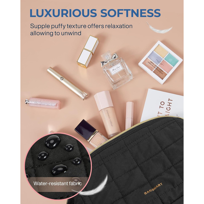 Косметичка BAGSMART для макіяжу та подорожей, чорна