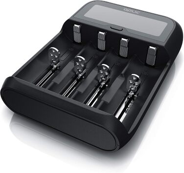 Інтелектуальний зарядний пристрій для акумуляторів CSL - для Li-ion, NI-MH, NI-Cd, LiFePo4, 18650, AA, AAA