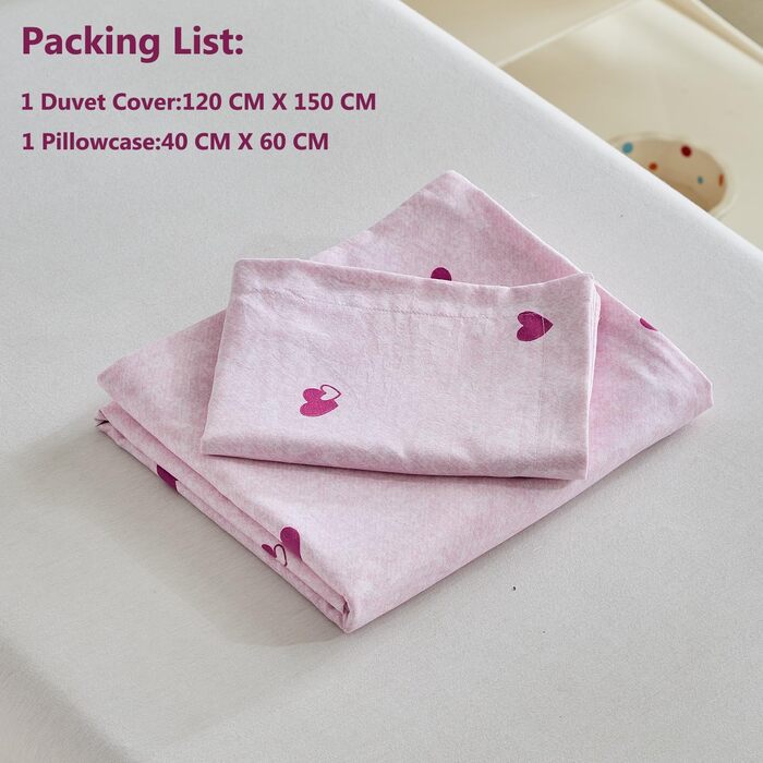 Дитяча постільна білизна для ліжечка, зелений квітковий принт, комплект для дівчинки, м'який двосторонній комплект з подушкою, 120 x 150 см, зелений/квітковий (Violetter Stern)