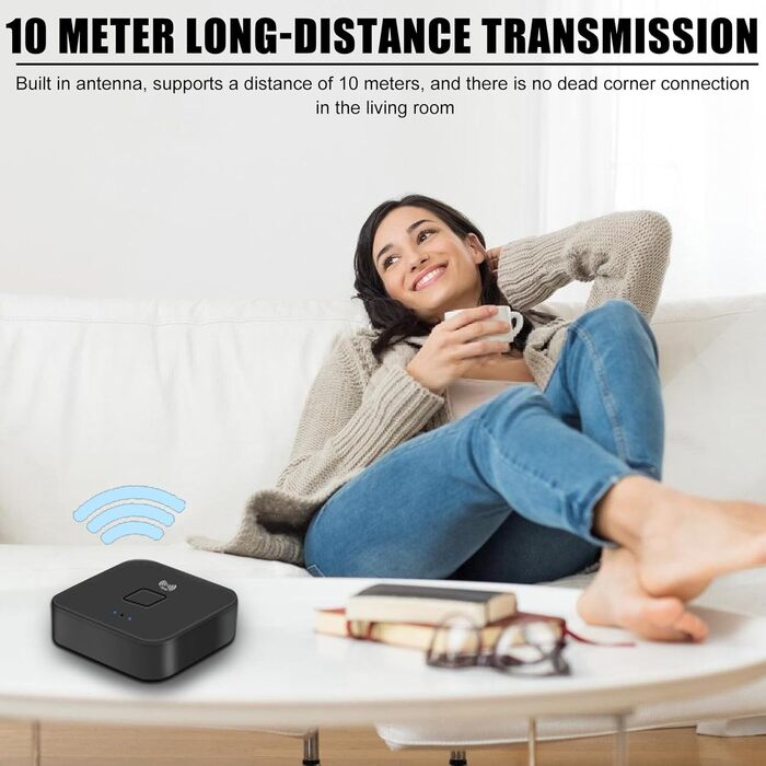 Bluetooth аудіо адаптер NFC 5.0: HiFi приймач для стереосистеми з AUX/Cinch роз'ємами