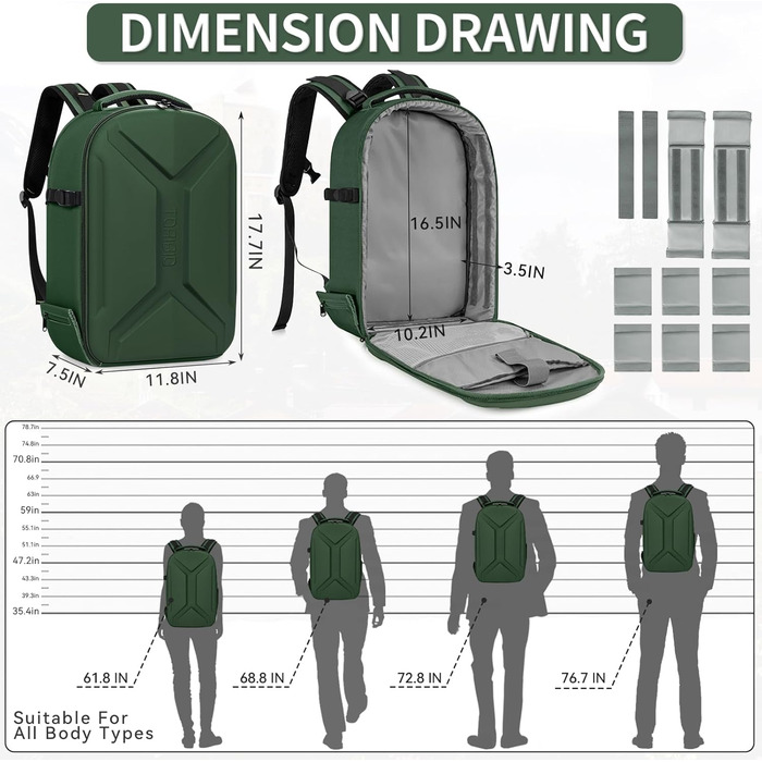 Армійський рюкзак для фотокамери з відділенням для ноутбука 15.6