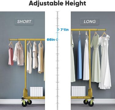 Легкий мобільний вішак для одягу HOKEEPER, 136 кг, висувна штанга