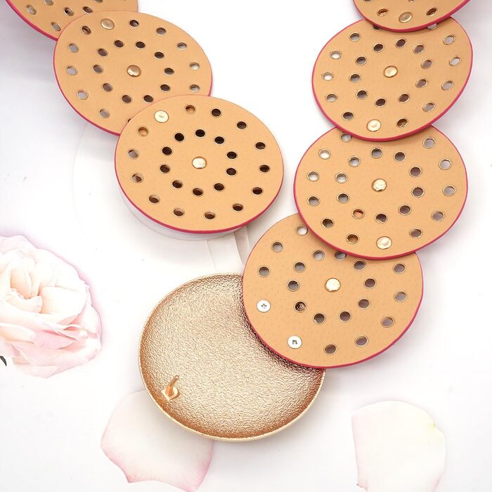 Жіночий шкіряний пояс LIMHOO з вирізами, круглий, бохо-вестерн, золотисто-рожево-червоний, 101 см