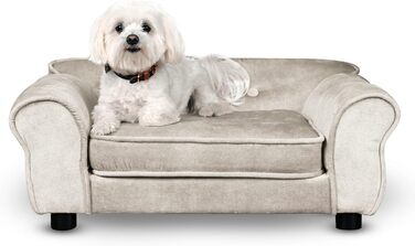 Диван для домашніх тварин MG Design темно-зелений: міцний дерев'яний каркас, м'яке оздоблення, легкий у догляді. Підходить для собак та котів, готовий до використання. Розмір W12 (Ширина – W01)