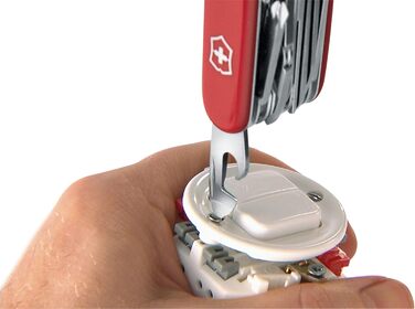 Нож Victorinox Швейцарський  – мультитул з 10 функціями, зелено-чорний