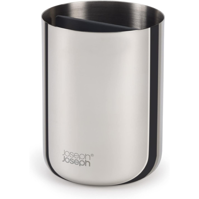 Joseph Joseph EasyStore - Luxus Edelstahl Zahnbürstenhalter Caddy Badezimmer Lagerung, Regular - Stainless Steel