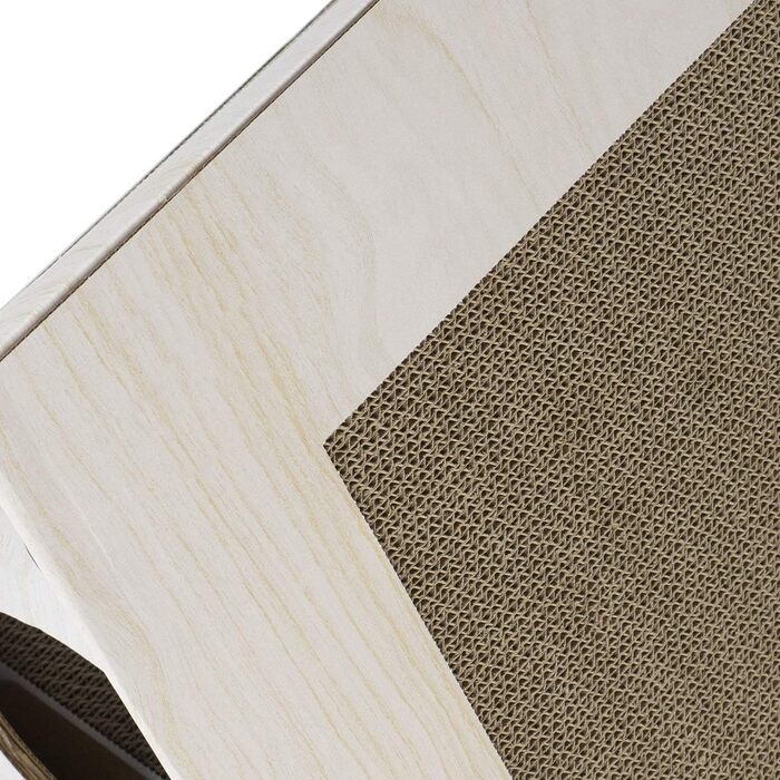 Котяча хатинка-будиночок з картону CanadianCat, сіра, 50x50x44 см, з когтеточкою