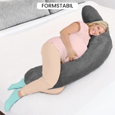Подушка для годування Amilian Stillkissen XXL 170 см - для вагітних та годуючих матерів - подушка для сну з підголівником та знімним чохлом