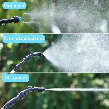DOUBFIVSY Electric Pressure Sprayer, Plant Sprayer Garden Sprayer Spray Lance with 3 Nozzles and 5m Hose, Rechargeable USB, Spraying Device for Plant Protection for Garden Weeding (7.2V Spray Lance)