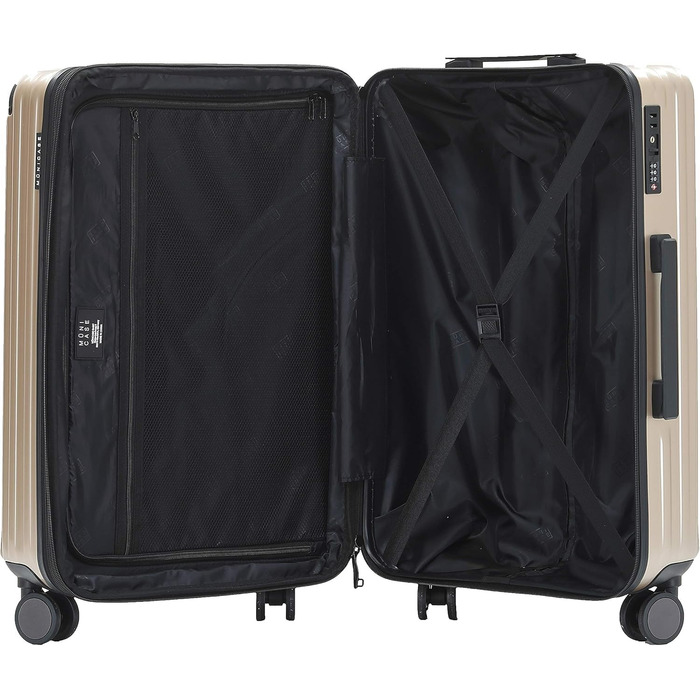 Чемодан на 4 колесах з TSA-замком та телескопічною ручкою, жорсткий корпус (Champagne, Mittler)
