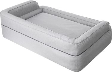 Dog bed, pet furniture, cat bed, removable cover, dog basket, dog cushion, dog lounger, sleeping places, dog sofa, XL: 96x62 cm (1: 78x47 cm, Ash)