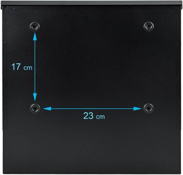 Поштовий ящик Verda з газетницею, нержавіюча сталь, антрацит, 2 ключі - дизайнерський настінний ящик з прихованим замком