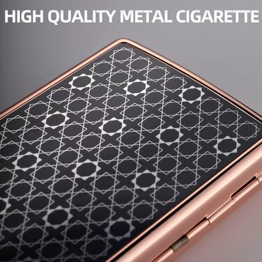 Металеве цигаретне пенал у формі серця Rosegold для 20 цигарок, відкритий двосторонній, для жінок, подарунок на день народження/Новий рік