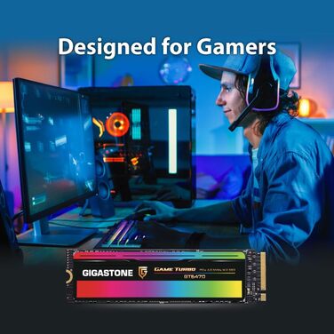 SSD Gigastone M.2 1TB PCIe 4.0 NVMe - Швидкий накопичувач для ПК, ноутбука, PS5