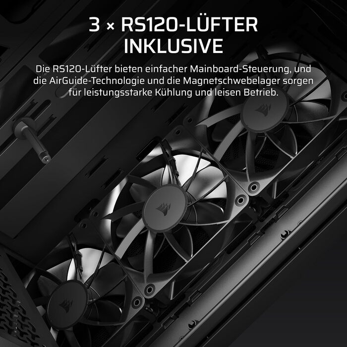 Корпус для ПК Corsair 3200D RS Mid-Tower ATX, чорний