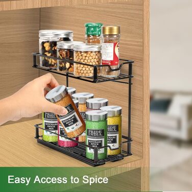 Організатор для шафи TJ.MOREE висувний, 2 шт., 2 яруси, для спецій, посуду, олії, кухні