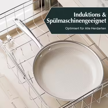 Redchef Waffle Pan 20 cm, Stainless Steel Waffle Pan with Premium Non-Stick & Scratch-Resistant Surface, PTFE-Free, PFAS-Free, PFOA-Free, Induction Pan with Smart Heat Distribution for All Cooktops (28cm)