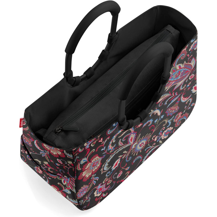 Reisenthel Loopshopper M Frame OS7063 Paisley Black Shopping Bag, 40 x 26 x 20 cm, 12 Liter Volume