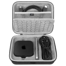 Жорсткий захисний кейс-чохол Geekria для Apple TV 4K (2024, 2022, 2021) та Siri Remote, темно-сірий