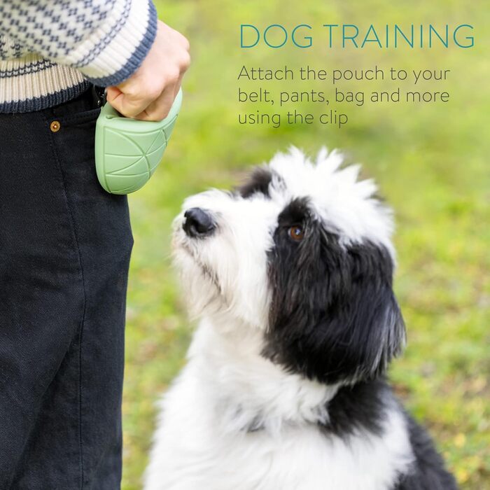 Набір силіконових мішечків для корму Navaris для собак (2 шт.) - мішечки для ласощів, сухого та вологого корму з кліпсою та магнітом - сірий & червоний (зелений/сірий)