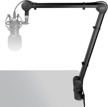 Підставка для мікрофона RockJam MS050 з шарнірною консоллю – міцна сталева конструкція