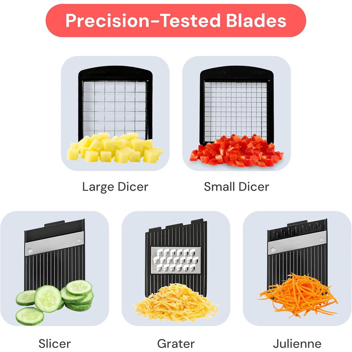 Набір для нарізки овочів Fullstar: слайсер, спіраль, тертка, кухонні прилади (чорний, все-в-1)