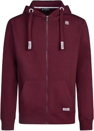 Чоловіча толстовка на блискавці з капюшоном riverso RIVNoah Regular Fit, колір Port Red
