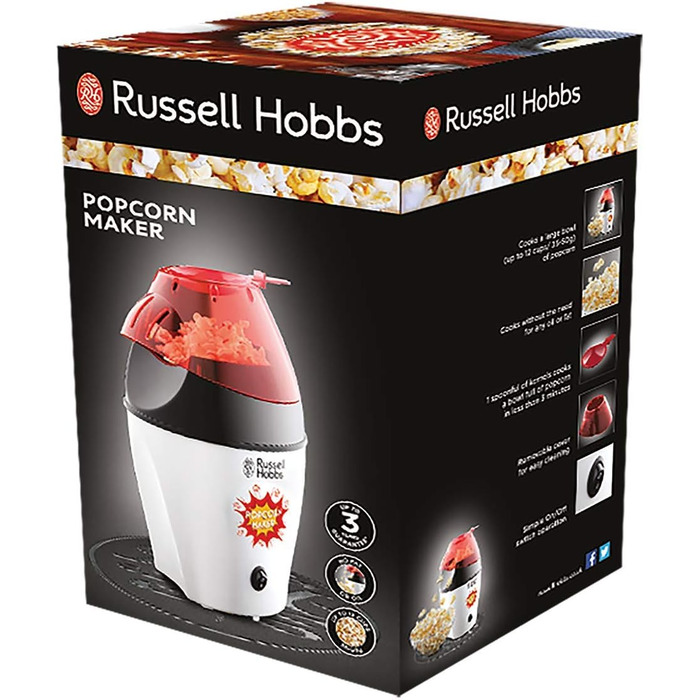 Електрична млинниця Russell Hobbs Fiesta, Ø30 см, антипригарна поверхня, 1000 Вт, з лопаткою і розподілювачем тіста, для млинців, панкейків, буріто, тако