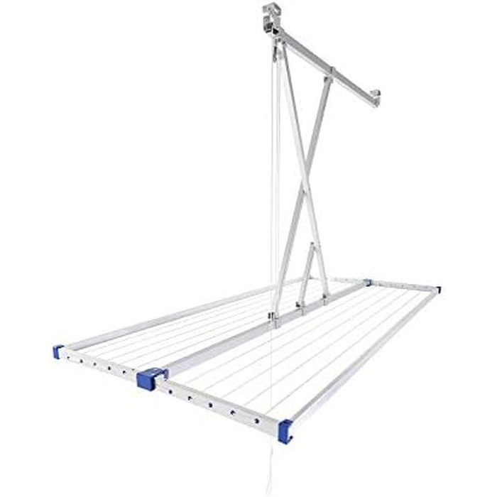 Стельова сушарка для білизни stewi Deckentrockner Libelle XL Blackline (Сріблястий/Синій)