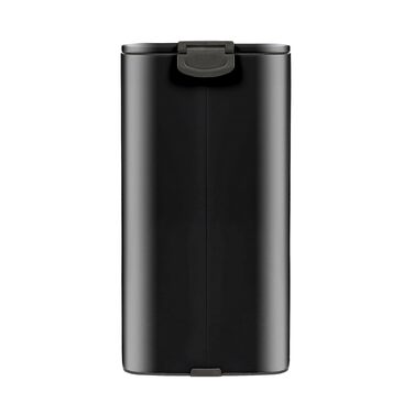 Сміттєвий відро Harbour Housewares на 30л зі сталі з педаллю, квадратне, для кухні (чорне)