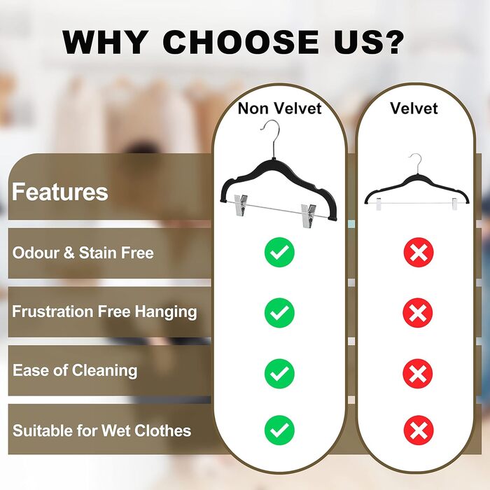 Вішалки для одягу: спідниці, штани, блузки, піджаки, сорочки, легінси. 360° обертання, рожевий/чорний комплект (10 шт.)