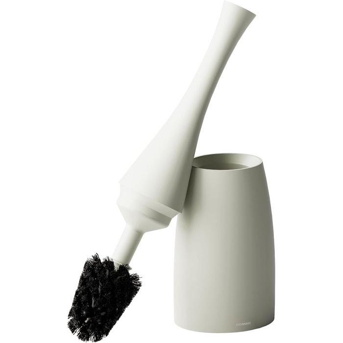 Мінімалістична щітка для унітазу COSMIC SAKU в скандинавському стилі з пластику та смоли. Тримач для щітки для унітазу, матовий (слонова кістка)