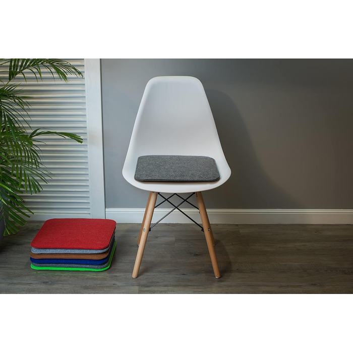 Набір із 4 фетрових подушок для стільців Sunnypillow 35x35 см, квадратні, сірої, для стільців і лавок, для дому та вулиці