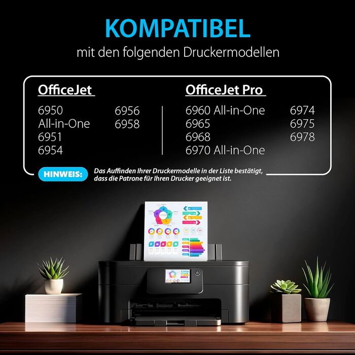 Картриджі Smart Ink для HP 903 XL (903XL) чорний, Multipack, з новим чіпом для HP OfficeJet Pro 6950, 6960, 6970 All-in-One