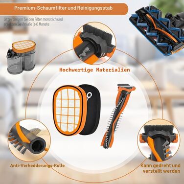 Набір фільтрів для акумуляторного пилососа Philips SpeedPro Max (4+1 шт.), помаранчевий
