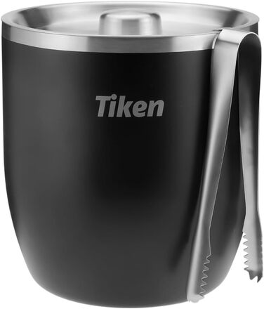 Електричний ейсбергер Tiken 3L з кришкою та щипцями, з подвійними стінками, вакуумна ізоляція, чорний