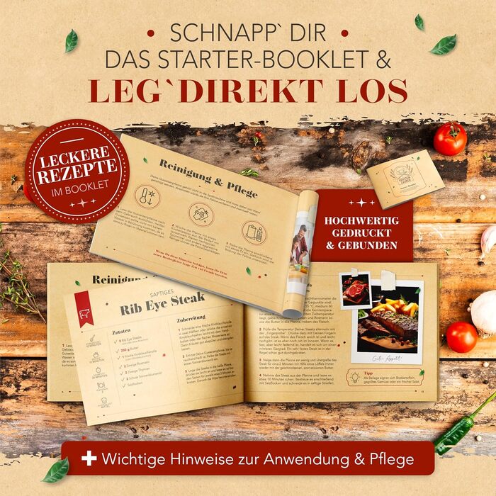 Чавунна сковорода Krustenzauber 28 см для індукції з інструкцією та кулінарною книгою - шліфована чавунна пательня