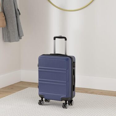 KONO Валіза-Тролей XL (74 см) з ABS+PC, 4 колеса, TSA-замок, для подорожей, бізнесу та сімейного відпочинку, темно-синій