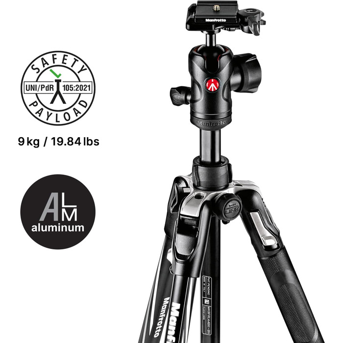 Штатив Manfrotto Befree Advanced MKBFRLA4BK-BH з поворотним кріпленням
