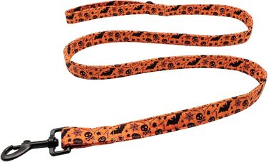 Елегантний нашийник для собак Lionet Paws з краваткою, бавовняний, з металевим затвором, розмір 40-66 см, XS (1 шт.), для Хелловіну