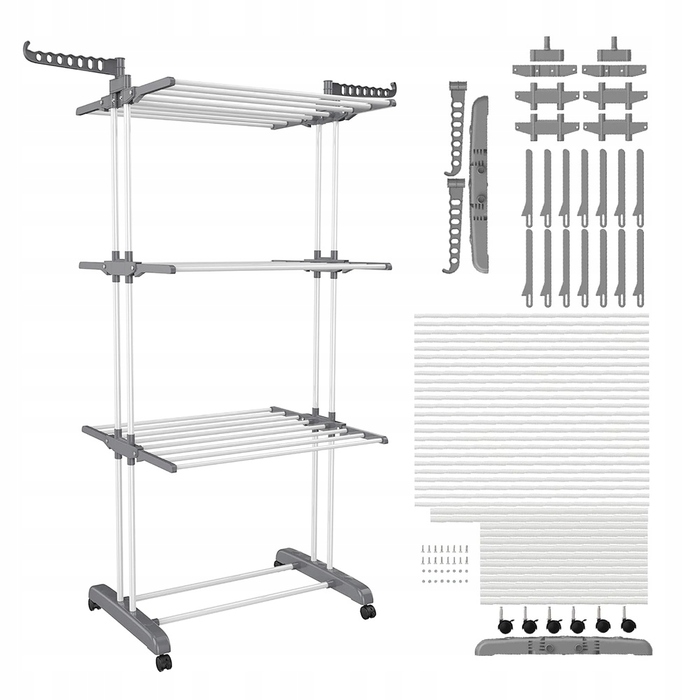 Велика вертикальна сушарка для одягу та білизни, підлогова, складна, розмір XXL