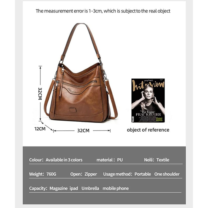 Сумка жіноча шкіряна (PU) через плече, шопер, елегантна сумка-тоут, хакі