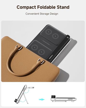 Зарядна станція SwanScout 710A для iPhone 17/Air/15/14/13/12/11 та Apple Watch/AirPods, бездротова зарядка 2 в 1