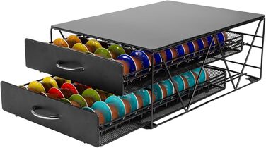 Тримач для капсул кави Nespresso Vertuo - органайзер для 80 капсул, металева висувна шухляда