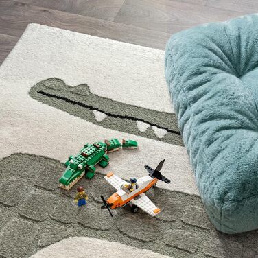 Дитячий килим Jungle Kids 3D Крокодил 140x200 см, м'який, зносостійкий, для дитячої кімнати