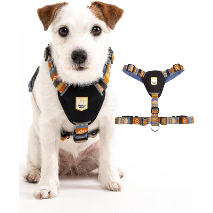 Шлейка для собак Woolly Wolf Nightless Night S - для маленьких собак, з переробленого поліестеру, з відбиваючими елементами