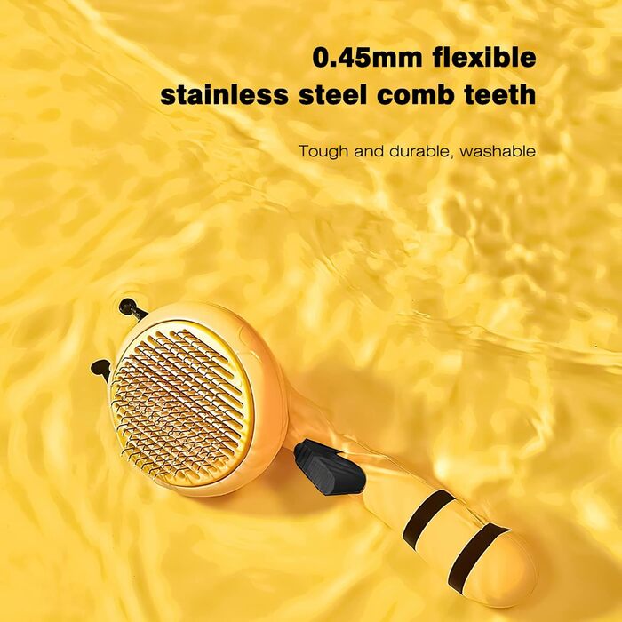 Бурштянна щітка для собак та котів: видаляє підшерсток, розплутує шерсть, масажує